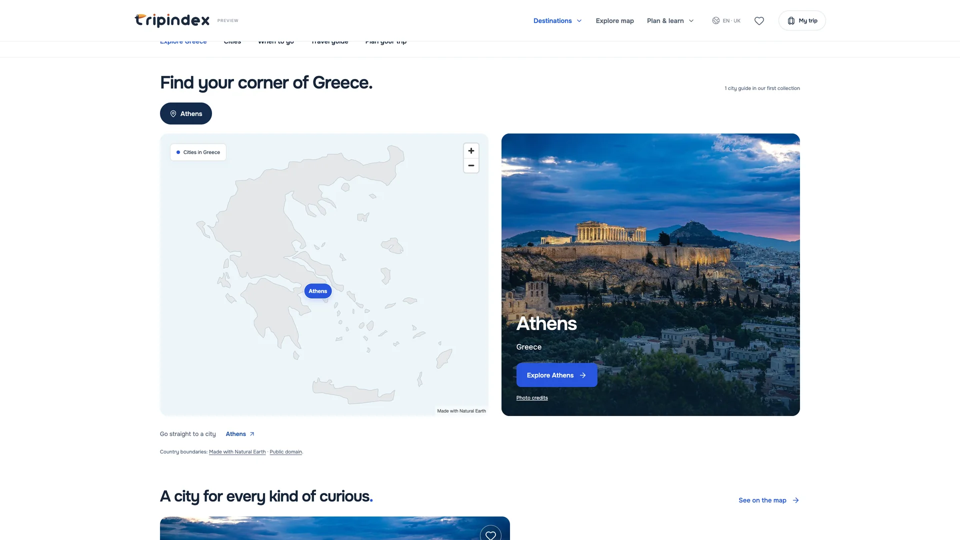 Country pages connect the wider geography to an individual city.